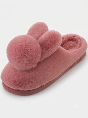 Cute Bunny Slippers Women Fuzzy Fluffy House Shoes Warm Faux Fur Animal Girls